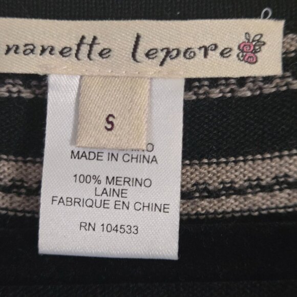 Nanette Lepore Designer Scoop Neck Merino Wool Sweater Dress Size S - Picture 6 of 6